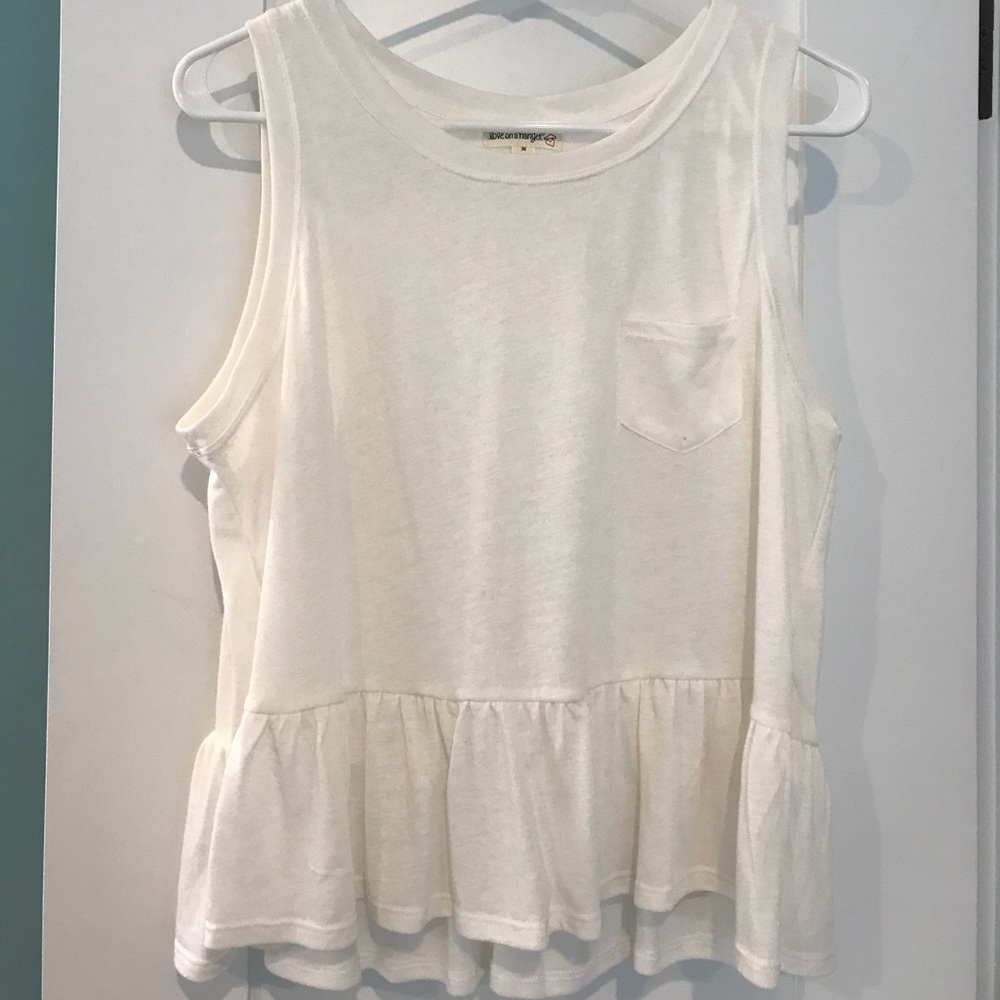 white peplum top